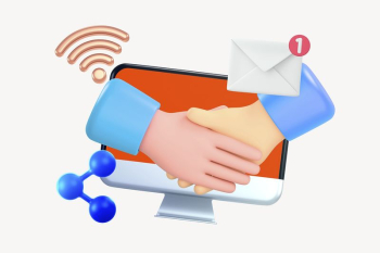 Online business partnership handshake, 3D | Free Photo - rawpixel Online business partnership handshake, 3D | Free Photo - rawpixel