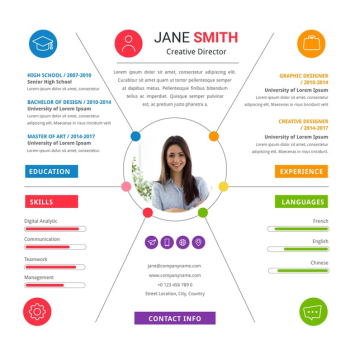 Online cv template Free Vector Online cv template Free Vector
