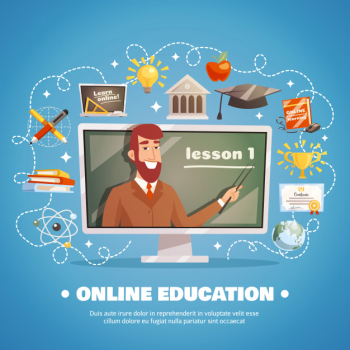 Online education design concept Free Vector Online education design concept Free Vector