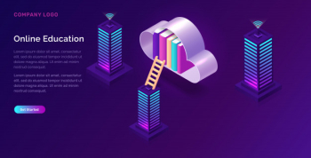 Online education isometric concept Free Vector Online education isometric concept Free Vector