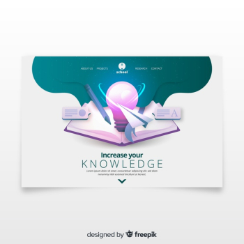 Online education landing page Free Vector Online education landing page Free Vector
