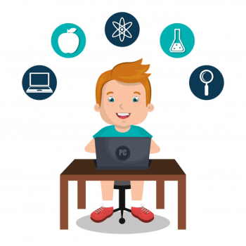 Online kids Free Vector Online kids Free Vector