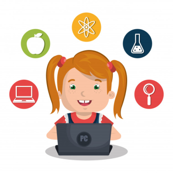 Online kids Free Vector Online kids Free Vector