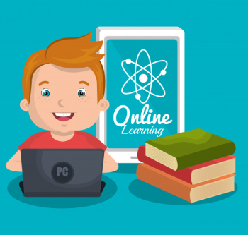 Online kids Free Vector Online kids Free Vector