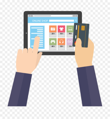 Online shopping Business Service - Online shopping credit card vector illustration 