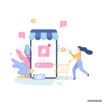 Online shopping on website Online shopping on website