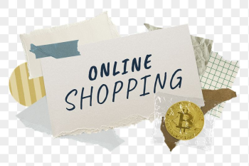 Online shopping png word sticker | Free PNG - rawpixel