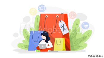Online shopping web banner Online shopping web banner