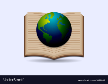 open book and earth