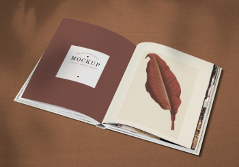 Open book mockup Free Psd