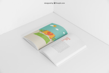 Open booklet mockup