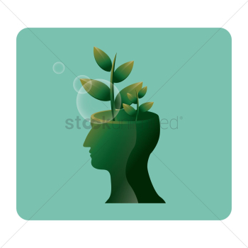 Open mind with plant Open mind with plant
