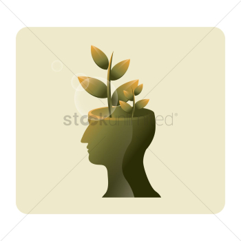 Open mind with plant Open mind with plant