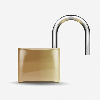 Open padlock clipart illustration. Free | Free Photo - rawpixel