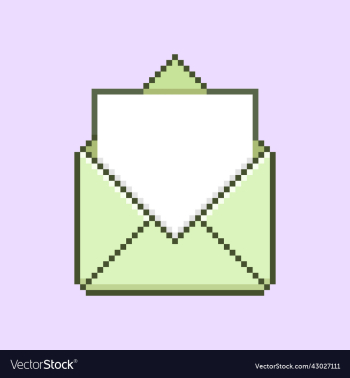 open paper envelope with blank white paper open paper envelope with blank white paper
