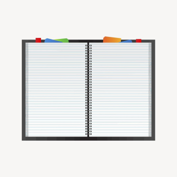 Open planner clipart, stationery illustration | Free PSD - rawpixel