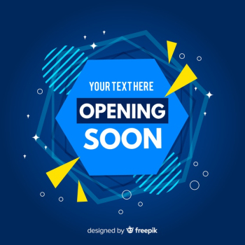 Opening soon background in flat style Free Vector Opening soon background in flat style Free Vector
