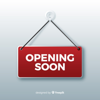 Opening soon background in realistic style Free Vector Opening soon background in realistic style Free Vector