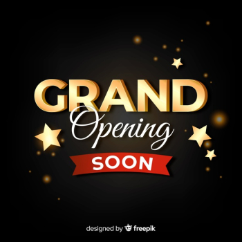 Opening soon background in realistic style Free Vector Opening soon background in realistic style Free Vector