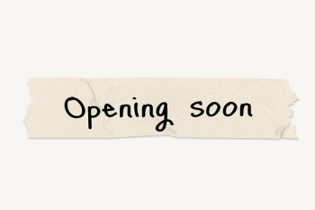Opening soon word, paper tape | Free PSD - rawpixel Opening soon word, paper tape | Free PSD - rawpixel