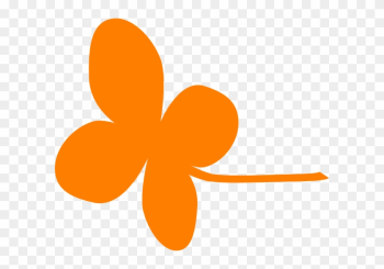 Orange 4 Leaf Clip Art - 4 Leaf Clover Orange Orange 4 Leaf Clip Art - 4 Leaf Clover Orange