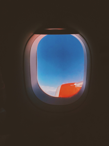 Orange Airplane Wing Orange Airplane Wing