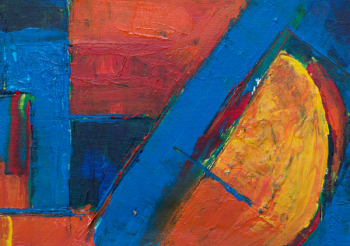Orange and Blue Abstract Painting Orange and Blue Abstract Painting