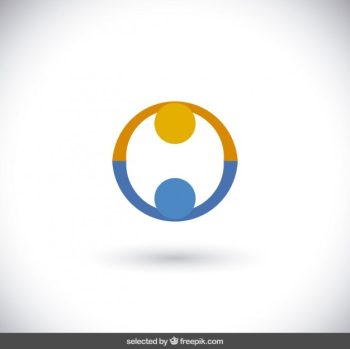 Orange and blue charity logo Orange and blue charity logo