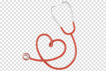 Orange and gray stethoscope, Stethoscope Heart Myocardial infarction Physician , stetoskop transparent background PNG clipart