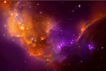 Orange and purple nebula, Nebula Universe Desktop Outer space, Space transparent background PNG clipart