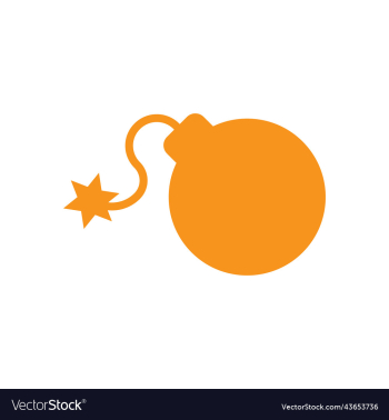 orange bomb with lit fuse solid icon orange bomb with lit fuse solid icon