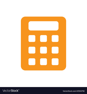 orange calculator solid icon orange calculator solid icon
