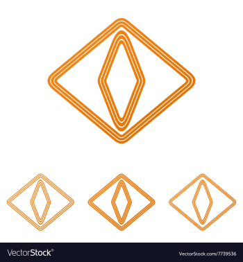 Orange cat eye logo design set vector image Orange cat eye logo design set vector image