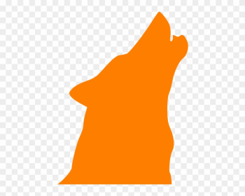 Orange Clipart Wolf - Draw A Howling Wolf Silhouette Orange Clipart Wolf - Draw A Howling Wolf Silhouette