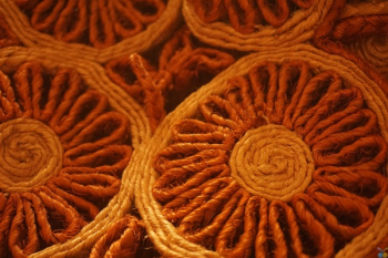 Orange Crochet Textile Orange Crochet Textile
