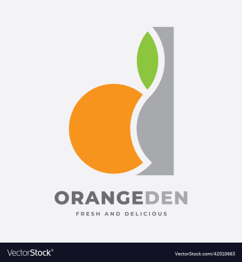orange den d letter logo orange den d letter logo