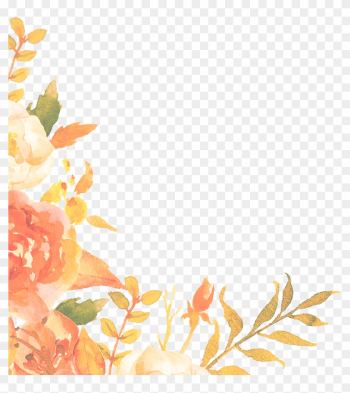 Orange Flower Border Png