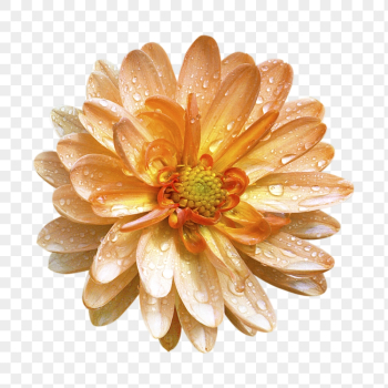 Orange flower png, dahlia clipart, | Free PNG - rawpixel