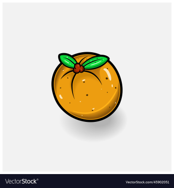 orange fruit cartoon with simple gradient and orange fruit cartoon with simple gradient and