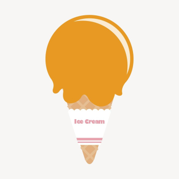 Orange ice-cream cone collage element, | Free PSD - rawpixel Orange ice-cream cone collage element, | Free PSD - rawpixel