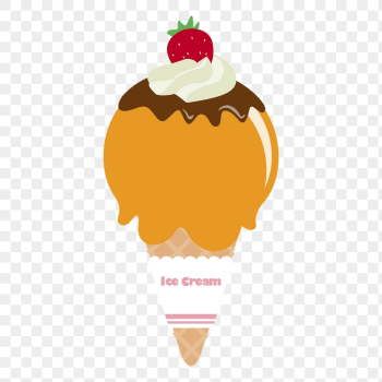 Orange ice-cream png cone sticker, | Free PNG - rawpixel Orange ice-cream png cone sticker, | Free PNG - rawpixel
