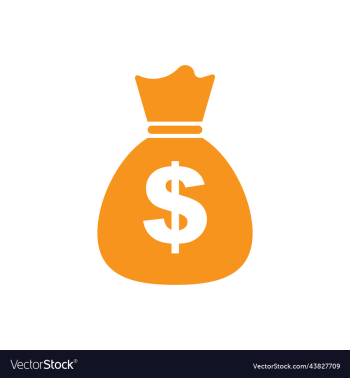 orange money bag solid icon orange money bag solid icon