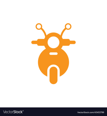 orange motorcycle front view icon orange motorcycle front view icon