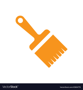orange paint brush solid icon orange paint brush solid icon