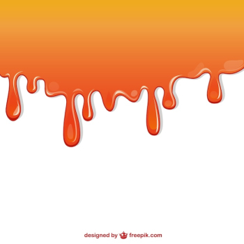 Orange paint flowing down Orange paint flowing down