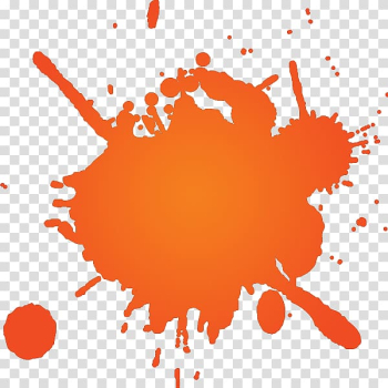 Orange paint illustration, Paint Drawing Ink , watercolor splash transparent background PNG clipart