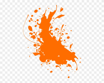 Orange Paint Splatter - Orange Paint Splatter Png