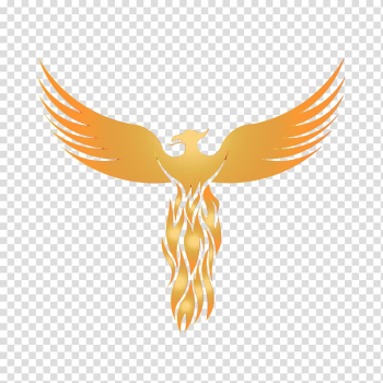 Orange phoenix animated illustration, Logo Phoenix Graphic design Sticker, Phoenix transparent background PNG clipart