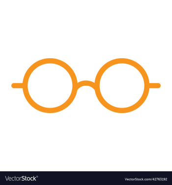 orange round eyeglasses icon orange round eyeglasses icon