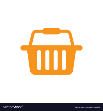 orange shopping basket solid icon orange shopping basket solid icon